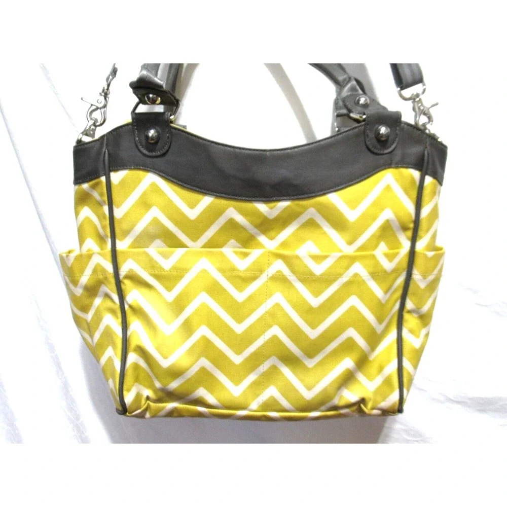 Petunia Pickle Bottom Yellow Canvas Baby Diaper Bag Unisex